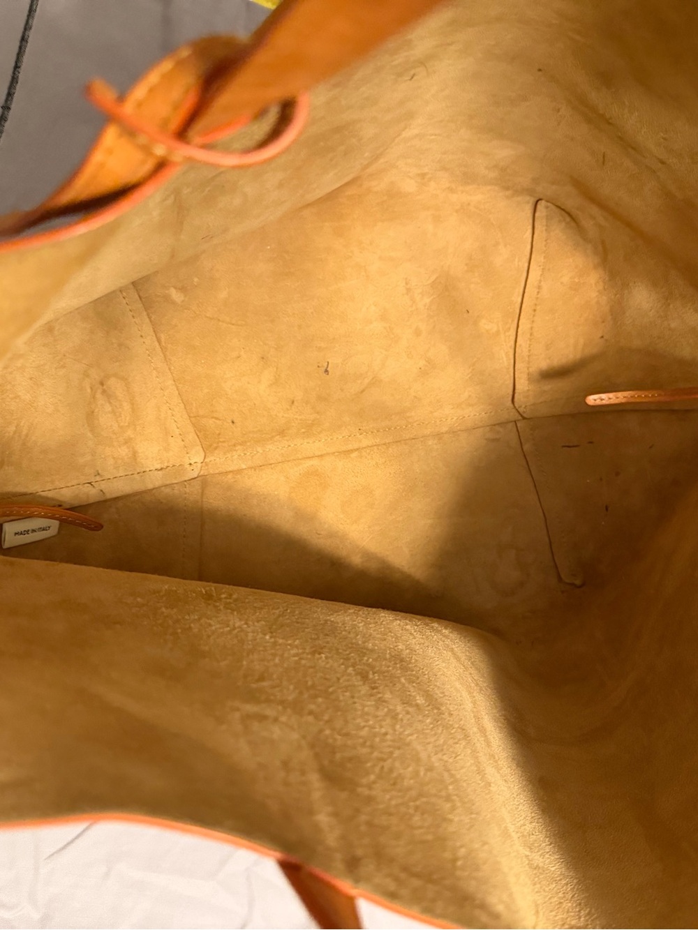 Mansur Gavriel Large Everyday Tote Bag + Zip Pouch | Italian Leather | Tan/Cuoio - Picture 6 of 13